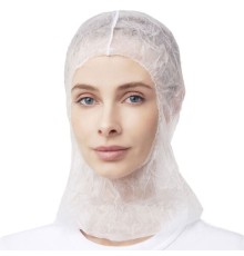 Балаклава (подшлемник) одноразовая КОМПЛЕКТ 20 штук, спанбонд, белая, SMZ