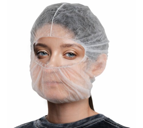 Балаклава (подшлемник) одноразовая КОМПЛЕКТ 20 штук, спанбонд, белая, SMZ