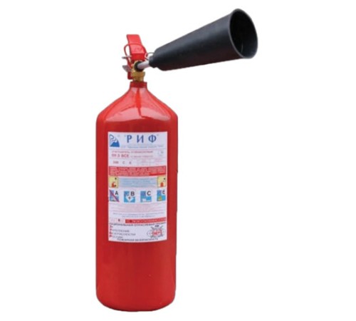 Огнетушитель углекислотный ОУ-3, ВСЕ (жидкие, газообразные, электрические), закачной, в индивидуальном коробе, РИФ