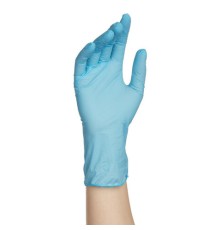 Перчатки нитриловые смотровые, 100 пар (200 штук), повышенная чувствительность, размер 8-9, L (большой), DERMAGRIP Ultra, D1103-27