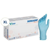 Перчатки нитриловые смотровые, 90 пар (180 штук), повышенная чувствительность, размер 9-10, XL (очень большой), DERMAGRIP Ultra, D1104-27
