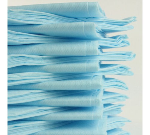 Простыня голубая нестерильная 70х80 см, КОМПЛЕКТ 40 шт., спанбонд 25 г/м2, ГЕКСА