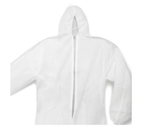 Комбинезон одноразовый с капюшоном Каспер-классик, плотность 30 г/м2, материал спанбонд, размер XL (52-54), белый