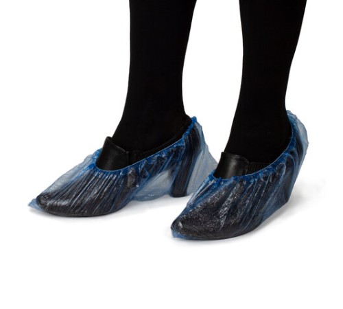 Бахилы КОМПЛЕКТ 2000 шт. (1000 пар) в упаковке, ЭКОНОМ, размер 40х14 см, 1,8 г, ПНД, ЛЮБАША, 630717