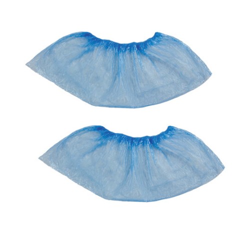 Бахилы КОМПЛЕКТ 2000 шт. (1000 пар) в упаковке, ЭКОНОМ, размер 40х14 см, 1,8 г, ПНД, ЛЮБАША, 630717