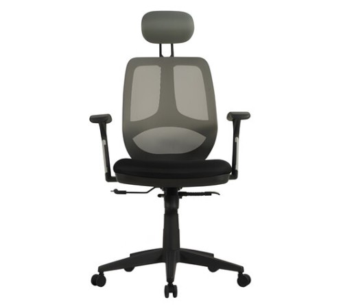 Кресло BRABIX "Saturn ER-400", с подголовником, комбинированное, черное/серое, 530871 Кресло BRABIX "Saturn ER-400", с подголовником, комбинированное, черное/серое, 530871