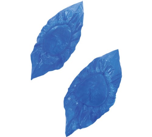 Бахилы КОМПЛЕКТ 600 шт. (300 пар), СВЕРХПРОЧНЫЕ, двойная резинка, 40х14 см, 100 мкм, 10 г, LAIMA, 630719