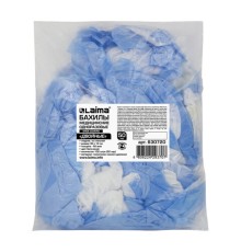 Бахилы КОМПЛЕКТ 100 штук (50 пар), ДВОЙНЫЕ (со стелькой), 40х14 см, 40 мкм, 4 г, ПНД, LAIMA, 630720