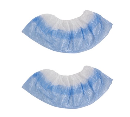 Бахилы КОМПЛЕКТ 100 штук (50 пар), ДВОЙНЫЕ (со стелькой), 40х14 см, 40 мкм, 4 г, ПНД, LAIMA, 630720