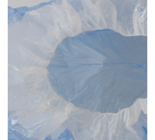 Бахилы КОМПЛЕКТ 100 штук (50 пар), ДВОЙНЫЕ (со стелькой), 40х14 см, 40 мкм, 4 г, ПНД, LAIMA, 630720