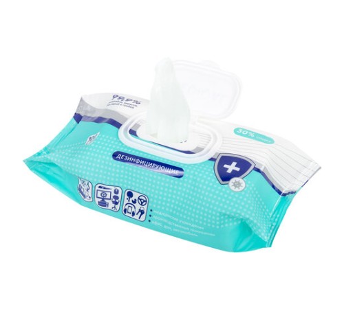 Дезинфицирующие салфетки спиртовые 100 штук SMART MEDICAL, крышка-клапан, 72029