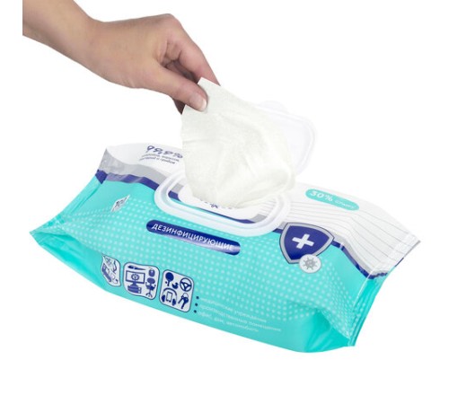 Дезинфицирующие салфетки спиртовые 100 штук SMART MEDICAL, крышка-клапан, 72029