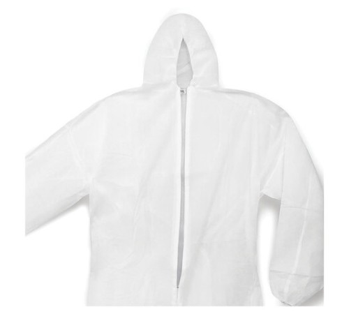 Комбинезон одноразовый с капюшоном Каспер-классик, плотность 30 г/м2, материал спанбонд, размер XXXL (60-62), белый