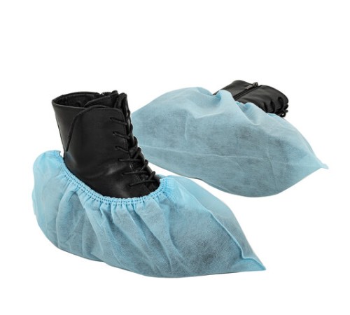 Бахилы из спанбонда низкие КОМПЛЕКТ 50 штук (25 пар), 42 г/м2 ГЕКСА, голубые