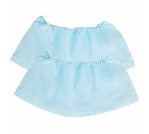 Бахилы из спанбонда низкие КОМПЛЕКТ 80 штук (40 пар), 25 г/м2 ГЕКСА, голубые