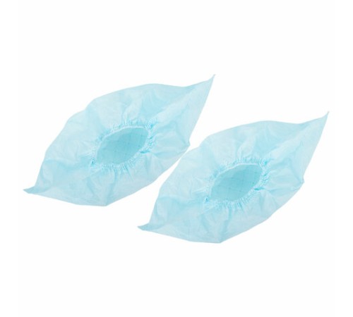 Бахилы из спанбонда низкие с двойной подошвой КОМПЛЕКТ 50 штук (25 пар), 65 г/м2, ГЕКСА, голубые