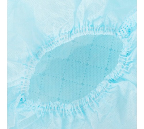 Бахилы из спанбонда низкие с двойной подошвой КОМПЛЕКТ 50 штук (25 пар), 65 г/м2, ГЕКСА, голубые