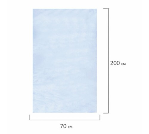 Простыня голубая рулонная с перфорацией 100 шт., 70х200 см, спанбонд 12 г/м2, LAIMA UNIVERSAL, 631139