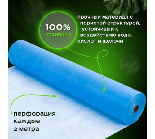 Простыня голубая рулонная с перфорацией 100 шт., 70х200 см, спанбонд 12 г/м2, LAIMA UNIVERSAL, 631139