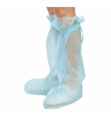 Бахилы нестерильные из спанбонда высокие с завязками, КОМПЛЕКТ 40 штук (20 пар), 25 г/м2