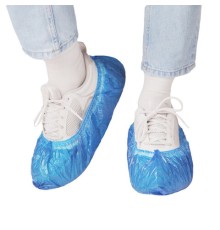 Бахилы двойные с двойной резинкой КОМПЛЕКТ 100 штук (50 пар) ПРОЧНЫЕ, 40х14 см, 32 мкм, 3,9 г, ELEGREEN