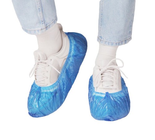 Бахилы двойные с двойной резинкой КОМПЛЕКТ 100 штук (50 пар) ПРОЧНЫЕ, 40х14 см, 32 мкм, 3,9 г, ELEGREEN