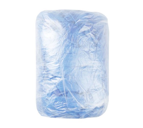 Бахилы двойные с двойной резинкой КОМПЛЕКТ 100 штук (50 пар) ПРОЧНЫЕ, 40х14 см, 32 мкм, 3,9 г, ELEGREEN