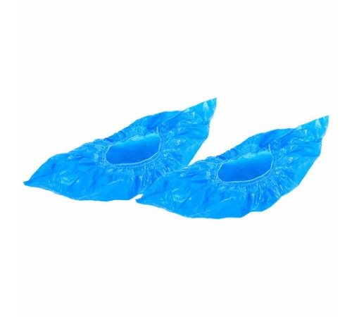 Бахилы двухслойные КОМПЛЕКТ 600 штук (300 пар) STRONG ПРОЧНЫЕ, размер 40х14 см, 100 мкм, 10 г, ELEGREEN