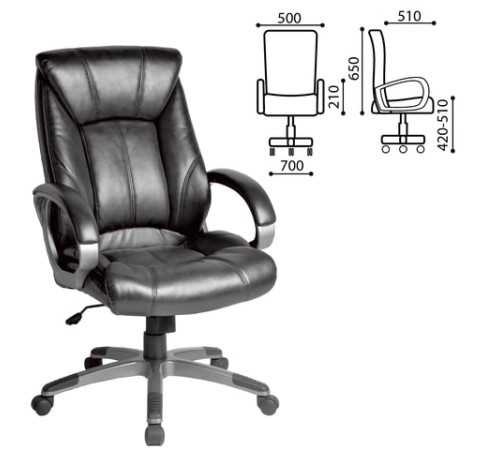 Кресло офисное BRABIX "Maestro EX-506", экокожа, черное, 530877 Кресло офисное BRABIX "Maestro EX-506", экокожа, черное, 530877