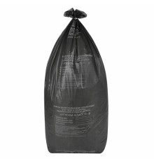 Пакеты для медицинских отходов КОМПЛЕКТ 100 шт., класс Г (черные) 100 л, 60х100 см, 12 мкм, ПТП 