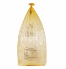 Пакеты для медицинских отходов КОМПЛЕКТ 50 шт., класс Б (желтые), 120 л, 70х110 см, 16 мкм, Респект