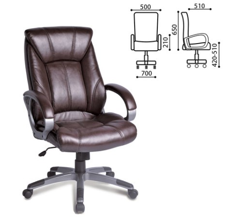 Кресло офисное BRABIX "Maestro EX-506", экокожа, коричневое, 530878 Кресло офисное BRABIX "Maestro EX-506", экокожа, коричневое, 530878