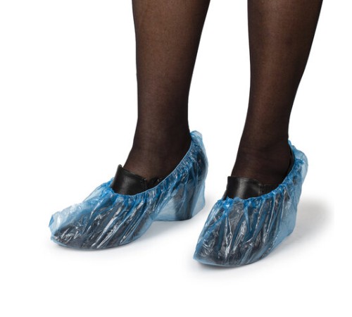 Бахилы MERIDIAN СТАНДАРТ 2,3 грамма, синие, КОМПЛЕКТ 100 штук (50 пар), 40х15 см, ПНД