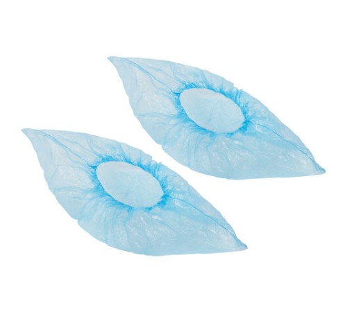 Бахилы MERIDIAN СТАНДАРТ 2,3 грамма, синие, КОМПЛЕКТ 100 штук (50 пар), 40х15 см, ПНД