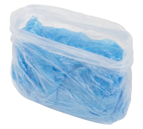 Бахилы MERIDIAN ПРОЧНЫЕ 3,8 г, синие, двойная резинка, КОМПЛЕКТ 100 штук (50 пар), 40х15 см, ПНД