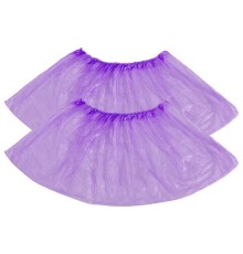 Бахилы MERIDIAN ПРОЧНЫЕ 3,8 г, фиолетовые, двойная резинка, КОМПЛЕКТ 100 штук (50 пар), 40х15 см, ПНД