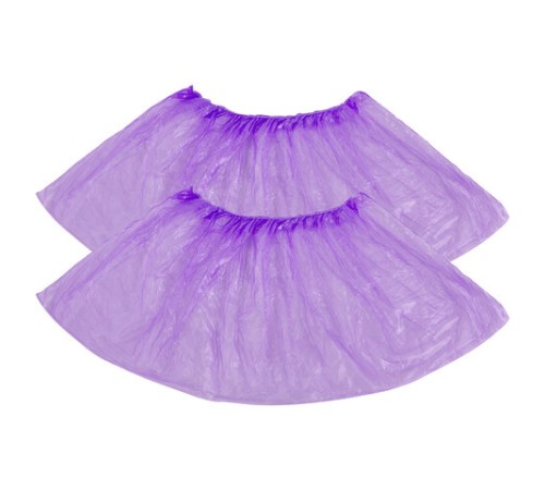 Бахилы MERIDIAN ПРОЧНЫЕ 3,8 г, фиолетовые, двойная резинка, КОМПЛЕКТ 100 штук (50 пар), 40х15 см, ПНД