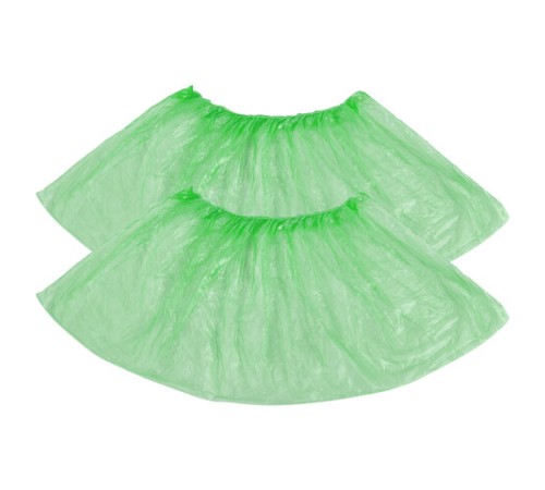 Бахилы MERIDIAN ПРОЧНЫЕ 3,8 г, зеленые, двойная резинка, КОМПЛЕКТ 100 штук (50 пар), 40х15 см, ПНД