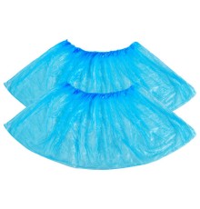 Бахилы MERIDIAN ОСОБО ПРОЧНЫЕ, 6 г, синие, двойная резинка, КОМПЛЕКТ 100 штук (50 пар), 40х15 см, 55 мкм