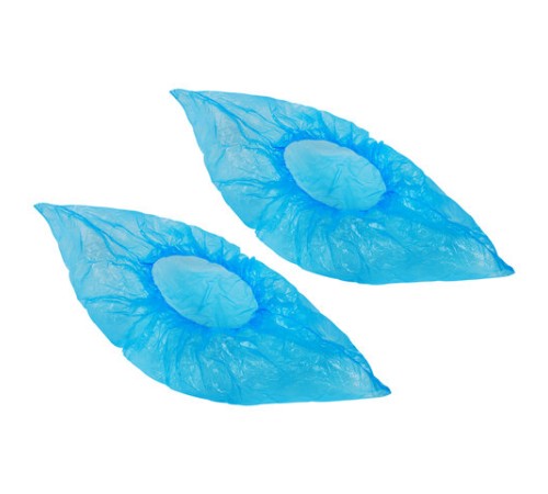 Бахилы MERIDIAN ОСОБО ПРОЧНЫЕ, 6 г, синие, двойная резинка, КОМПЛЕКТ 100 штук (50 пар), 40х15 см, 55 мкм