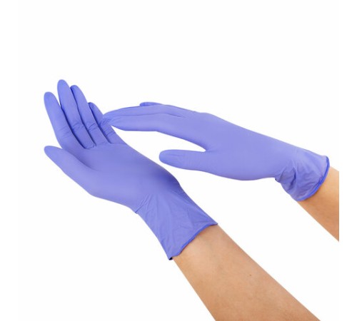 Перчатки нитриловые смотровые SFM Stable-Work/SUPERSOFT N 135, Германия, 50 пар (100 штук), размер 8-9, L (большой)