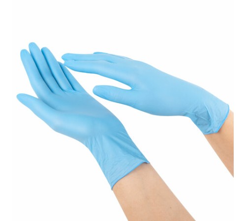 Перчатки нитриловые смотровые SFM Supersoft, Германия, 100 пар (200 штук), размер 7-8, М (средний)