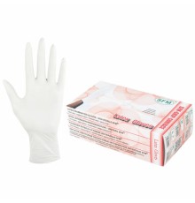 Перчатки латексные смотровые SFM Grip-Surface/ L 254 SC, Германия, 50 пар (100 штук), размер 8-9, L (большой)