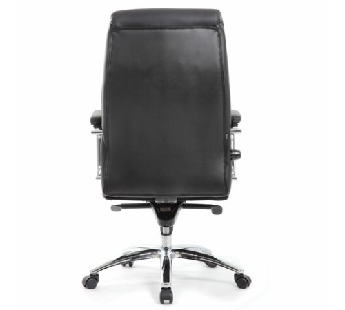Кресло из натуральной кожи BRABIX PREMIUM "Phaeton EX-502", хром, черное, 530882