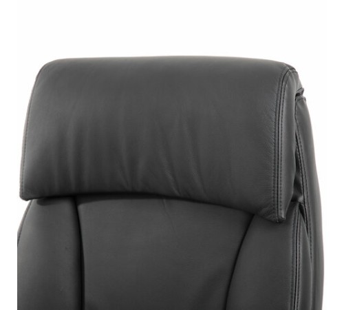 Кресло из натуральной кожи BRABIX PREMIUM "Phaeton EX-502", хром, черное, 530882