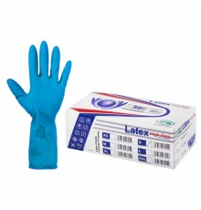 Перчатки латексные смотровые сверхпрочные SFM HIGH RISK ULTRA, Германия, 25 пар (50 штук), размер 6-7, S (малый)