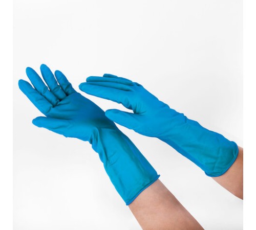 Перчатки латексные смотровые сверхпрочные SFM HIGH RISK ULTRA, Германия, 25 пар (50 штук), размер 6-7, S (малый)