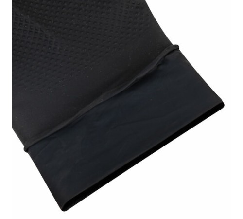 Перчатки нитриловые сверхпрочные с текстурой SFM MEGA TEX BLACK, Германия, 25 пар (50 штук), размер 6-7, S (малый)