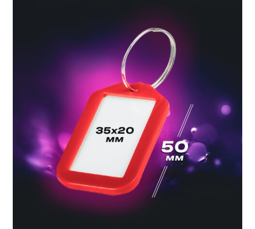 Бирки для ключей КОМПЛЕКТ 12 шт., длина 50 мм, инфо-окно 35х20 мм, АССОРТИ, BRAUBERG, 231152 Бирки для ключей КОМПЛЕКТ 12 шт., длина 50 мм, инфо-окно 35х20 мм, АССОРТИ, BRAUBERG, 231152