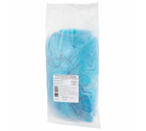 Бахилы КОМПЛЕКТ 100 штук (50 пар) СТАНДАРТ, размер 40х14, 16 мкм, 2,2 г, ELEGREEN, 8/1р-С/3500